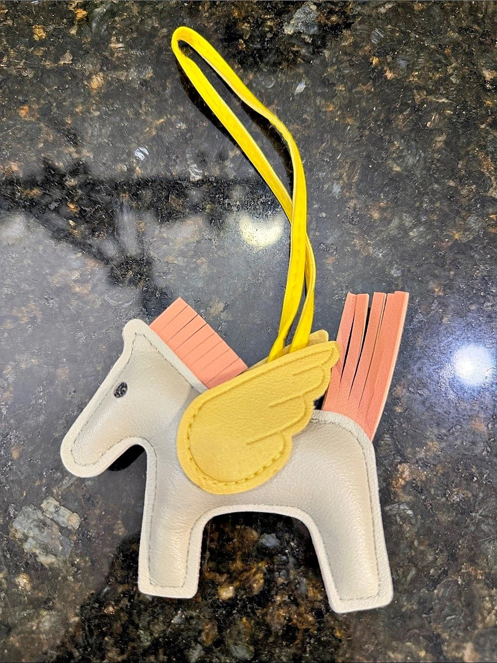 Winged Horse Mini Bag Yellow & White Like New
